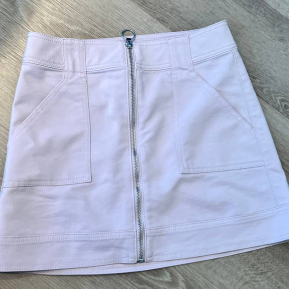Express Blush Pink Size 2 Mini Skirt with Silver Zipper0 - Picture 6 of 6